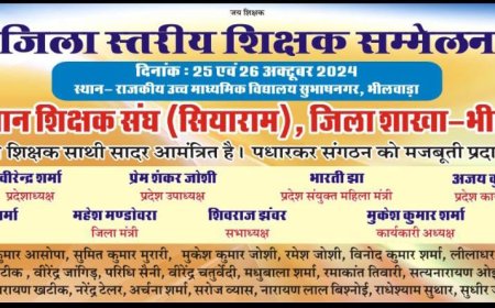 शिक्षक संघ (सियाराम) का जिला स्तरीय शिक्षक सम्मेलन 25 अक्टूबर से सुभाषनगर स्कूल में