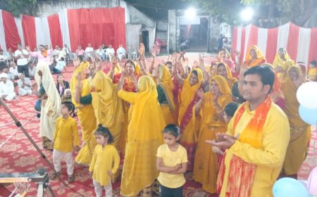 गुरला में श्रीराम कथा के चौथे दिन राम जन्मोत्सव: कथावाचक पंडित नन्द किशोर भारद्वाज ने कहा- गुरु से पहले करें अपने माता-पिता की सेवा