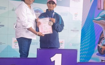 अंता के  गांव रायपुरिया की दृष्टि बाधित बालिका फिजा  ने गोवा में आयोजित 24वीं राष्ट्रीय स्तरीय तैराकी प्रतियोगिता में जीते दो गोल्ड मेडल