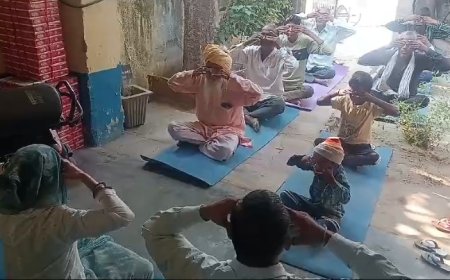 बिचगावा राजकीय आयुर्वेद औषधालय पर हुआ योग सत्र का आयोजन