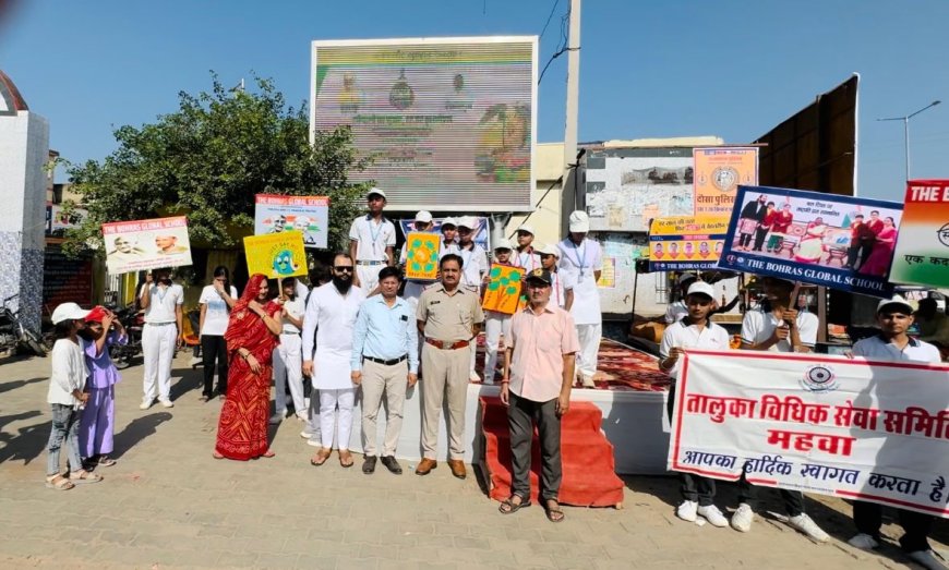 द बोहराज ग्लोबल सीनियर सेकेंडरी स्कूल ने  गांधी जयंती पर स्वच्छ भारत अभियान की जागरूकता हेतु किया नुक्कड़ नाटक,  निकाली रैली