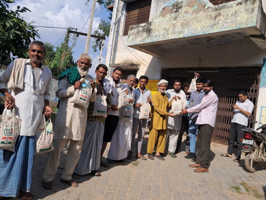 राज्य योजनांतर्गत किया मिनिकिट सरसों के बीज का निशुल्क वितरण