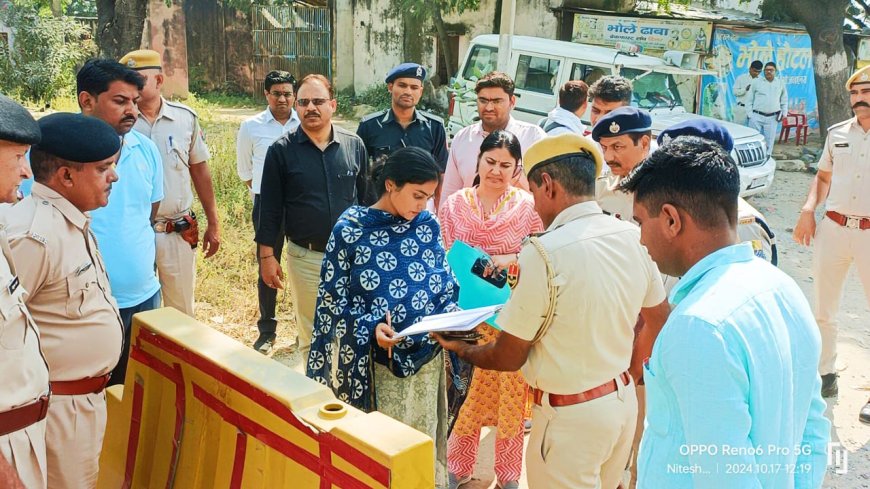 जिला कलेक्टर आर्तिका शुक्ला ने नोगांवा की  राजस्थान चेक पोस्ट नाके का किया निरीक्षण