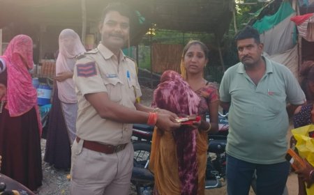 तखतगढ़ पुलिस ने दिया ईमानदारी का परिचय, महिला को लौटाया उसका खोया हुआ पर्स