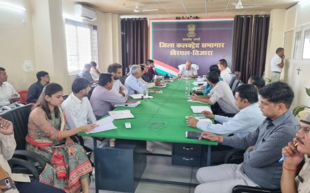 जिला कलेक्टर ने ली साप्ताहिक समीक्षा बैठक :बकाया पेंशन प्रकरण समीक्षा समिति की हुई बैठक