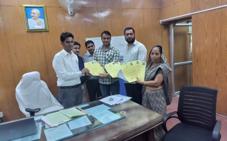 योजना संख्या 13 में अवाप्त भूमि के बदले विकसित भूखण्डों के पट्टे किये वितरित