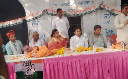 पूर्व मुख्यमंत्री के बेटे वैभव गहलोत पहुंचे रामगढ़, कांग्रेस प्रत्याशी आर्यन जुबेर के समर्थन मे  कई गांवो का किया दौरा: कांग्रेस के पक्ष में मांगे वोट