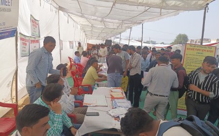 जिला कलेक्टर ने किया रोजगार मेले का निरीक्षण: रोजगार मेले में 1811 युवाओं को मिला रोजगार