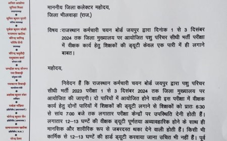 पशु परिचर परीक्षा में एक पारी में ही लगाई जाए ड्यूटी,  शिक्षक संघ (सियाराम) ने दिया जिला कलेक्टर को ज्ञापन