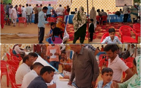 कैंप के दौरान सहायक उपकरणों के नि:शुल्क वितरण हेतु 72 दिव्यांगजनों का किया पंजीकरण