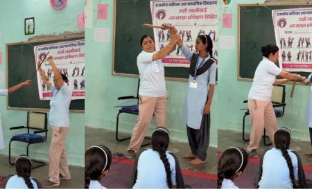 पीएमश्री राबाउमावि तखतगढ़ में आत्मरक्षा प्रशिक्षण कार्यशाला आयोजित