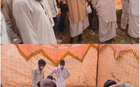 जिला कलेक्टर की स्वीकृति से कब्र से 6 दिन पुराना शव निकाल कर पुलिस ने कराया पोस्टमार्टम