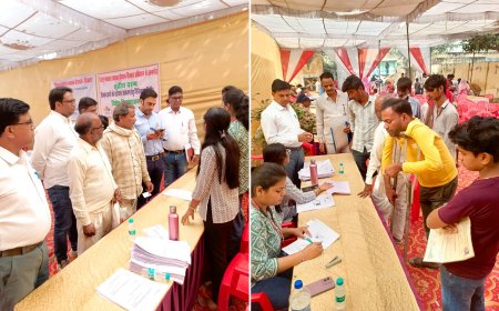 कैंप के दौरान सहायक उपकरणों के नि:शुल्क वितरण हेतु 61 दिव्यांगजनों का किया पंजीकरण