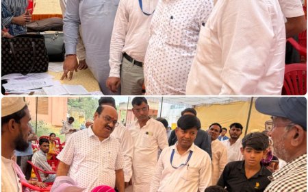 कैंप के दौरान सहायक उपकरणों के नि:शुल्क वितरण हेतु 57 दिव्यांगजनों का किया पंजीकरण