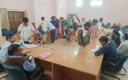 संयुक्त सहायता अनुदान एवं विशेष योग्यजन यू.डी.आई.डी. (चिन्हीकरण) ब्लॉक स्तरीय शिविर कोटपुतली में आयोजित
