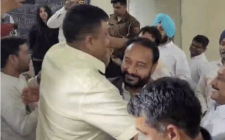 रामगढ़ से भाजपा के सुखवंत सिंह जीते: वन मंत्री ने गले मिलकर दी बधाई