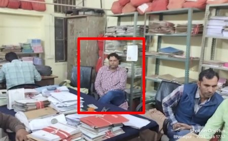 भरतपुर :सहायक सांख्यिकी अधिकारी 7000 रुपए की रिश्वत की राशि के साथ गिरफ्तार