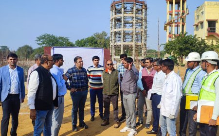 आरयूआईडीपी प्रोजेक्ट डायरेक्टर ने परियोजना शहर भरतपुर का किया दौरा,  शहरी सौन्दर्यीकरण और सीवरेज कार्यों का किया निरीक्षण