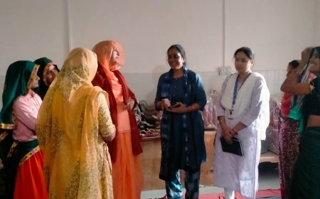 जिला कलेक्टर ने नारी उत्थान संस्थान का दौरा किया