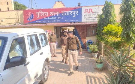 जयपुर रेंज आईजी ने पुलिस थाना ततारपुरथाने का किया निरीक्षण