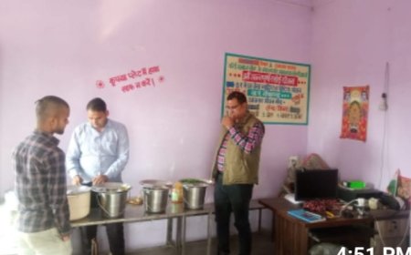 ब्लॉक की दो अन्नपूर्णा रसोई का औचक निरीक्षण