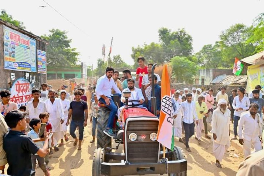 कांग्रेस प्रत्याशी आर्यन जुबेर खान ने किया तूफानी दौरा