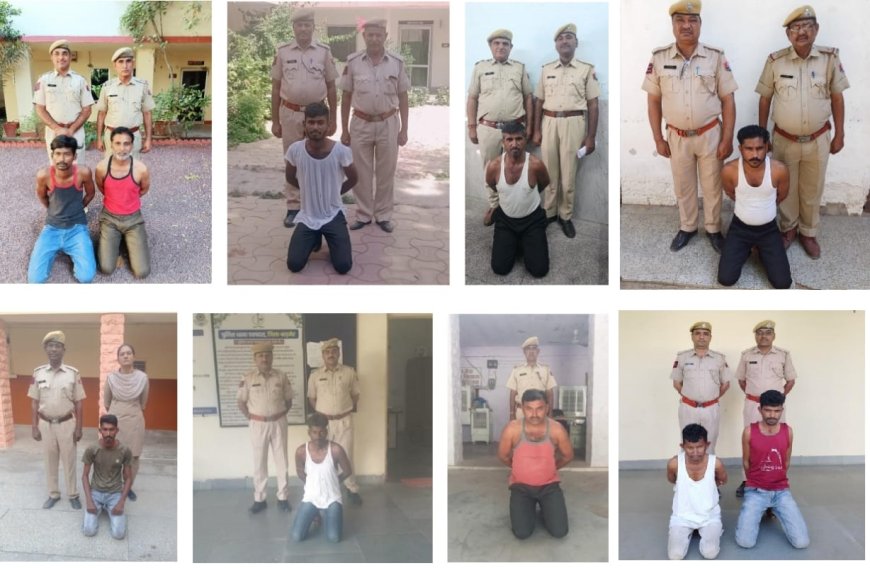 बालोतरा पुलिस ने डोमिनेशन कर चलाया धड़पकड़ अभियान:  24 टीमों ने 40 जगह दी दबिश