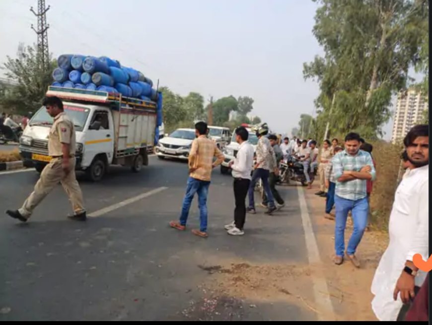 एक ट्रक व एक मोटरसाइकिल की भिडंत में पिता व दो साल की पुत्री की मौत