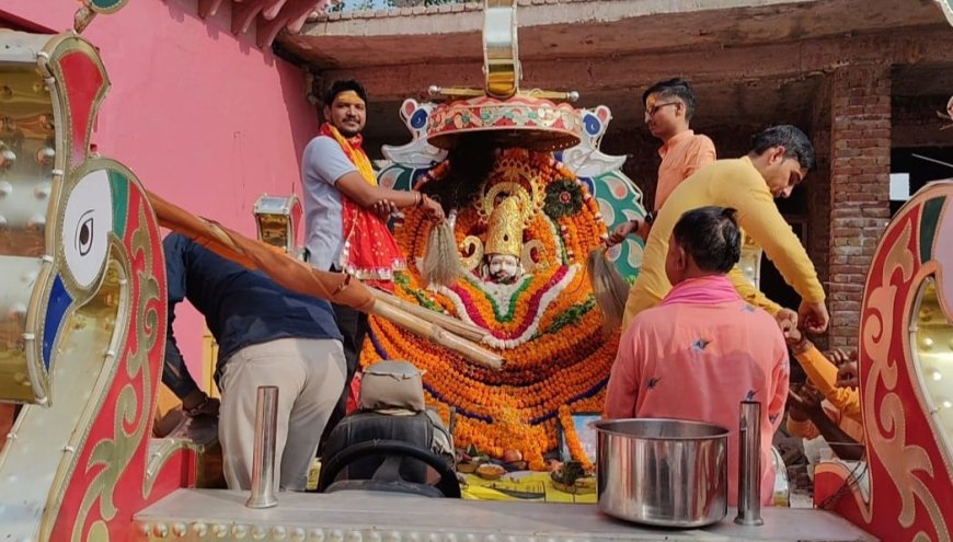 श्री खाटू श्याम जी की निकली निशान यात्रा