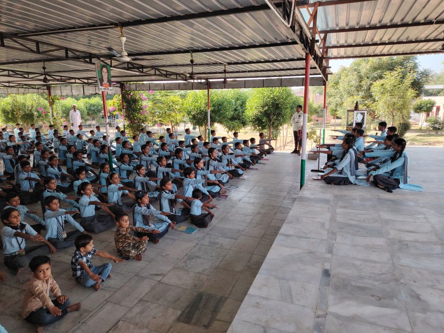 बच्चों ने लिया नशामुक्त समाज बनाने व सिंगल यूज प्लास्टिक का प्रयोग नहीं करने का संकल्प