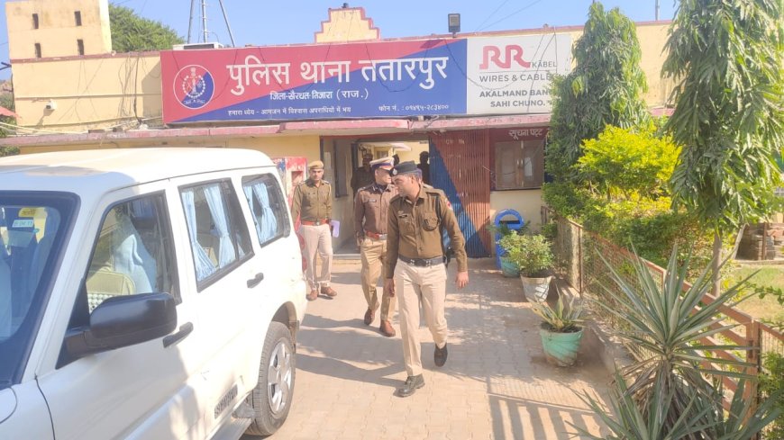 जयपुर रेंज आईजी ने पुलिस थाना ततारपुरथाने का किया निरीक्षण