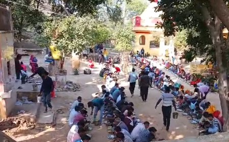 छाहर्रीन धाम हनुमानजी के मंदिर परिसर में हुआ अन्नकूट महोत्सव आयोजित