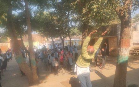 राजकीय उच्च माध्यमिक विद्यालय चिमरावली गोड में हुआ योग सत्र का आयोजन