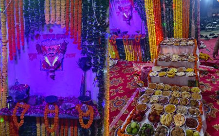 नोहरा के सगस जी के छपन भोग के साथ संगीतमय सुंदरकांड के पाठ का हुआ भव्य आयोजन ,देर रात तक जमा भक्ति का रंग