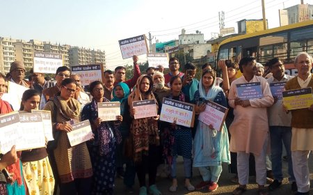 बांग्लादेश में हिंदू समुदाय पर हो रहे अत्याचारों के संबंध में  किया विरोध प्रदर्शन