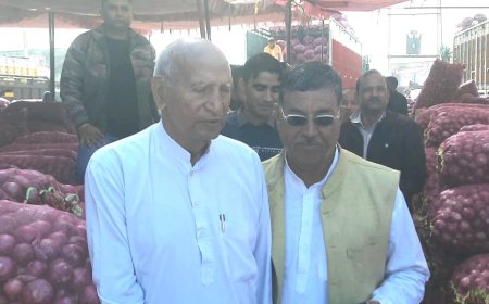 विधायक दीपचंद खैरिया ने किया प्याज मंडी का निरीक्षण