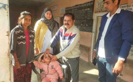 पल्स पोलियो अभियान के पहले दिन 2554 बच्चों ने गटकी  दो बूंद जिंदगी की