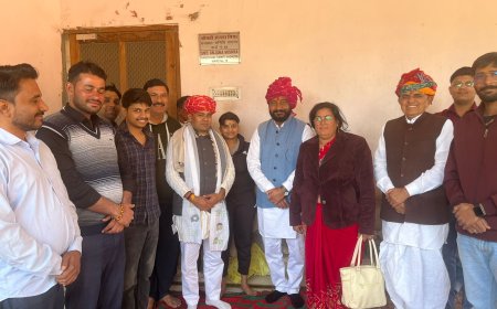 डॉ गौरीशंकर शर्मा का आशीर्वाद लेने पहुंचे रामगढ विधायक सुखवंत सिंह