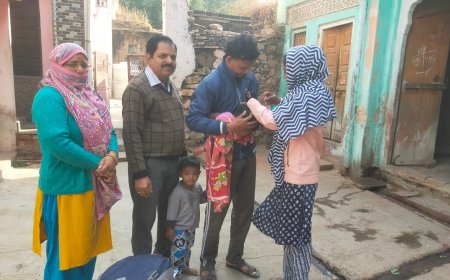 पल्स पोलियो अभियान के तहत घर-घर 1304 बच्चों को पिलाई पोलियो की खुराक