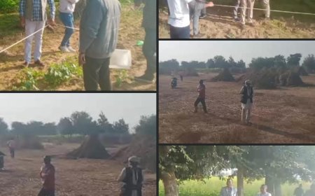 लखनपुर पुलिस थाने के भवन निर्माण के लिए आवंटित भूमि का कराया सीमाज्ञान