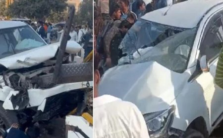 बड़ी खबर– जयपुर में राजस्थान के सीएम के काफिले को रॉन्ग साइड से आई गाड़ी ने मारी टक्कर:  5 पुलिसकर्मी घायल