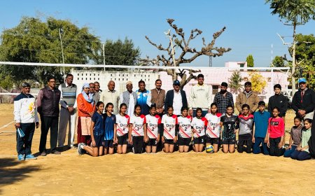 जिला स्तरीय सब जूनियर वालीबॉल प्रतियोगिता हुई आयोजित