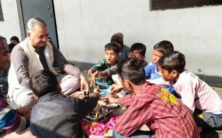 महाराणा छात्रावास आदर्श विद्या मंदिर रंजीत नगर में यशस्वी मुख्यमंत्री एवं भरतपुर के लाल भजन लाल शर्मा का धूमधाम से मनाया जन्मदिवस