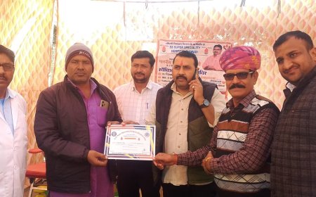 राजस्थान मुख्यमंत्री भजनलाल शर्मा के जन्मदिन पर रक्तदान शिविर का आयोजन