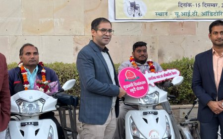 अन्त्योदय सेवा शिविर का आयोजन जिले के 329 दिव्यांगजनो को स्कूटी व अन्य निशुल्क उपकरण वितरण