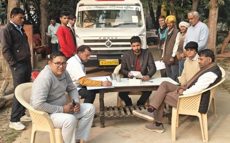 मोनी बाबा गौशाला पर लगा स्वास्थ्य जांच शिविर