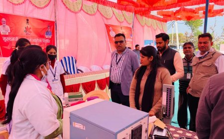 मुख्यमंत्री आयुष्मान आरोग्य शिविर में सैकड़ों को मिला इलाज,डायबिटीज, ब्लड शुगर सहित नाक-कान व गले के मरीजों की हुई स्क्रीनिंग