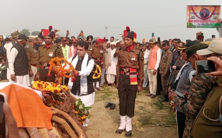 नम आंखों से शहीद को अंतिम विदाई, दिया गॉड ऑफ ऑनर