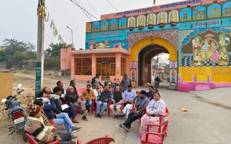 मालाखेड़ा दरवाजे के जीर्णोद्धार एवं श्रीराम दरबार लोकार्पण को लेकर बैठक आयोजित