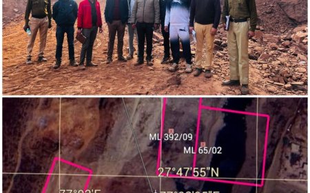 खनिज विभाग के अधिकारीओ ने चुपी साधी खनन माफियाओ के खिलाफ रिर्पोट दर्ज, जॉच में हरियाणा के पहाड का पत्थर राजस्थान मे गिरा हुआ पाया गया एस.डी.एम के नेतृत्व मे खनिज, परिवहन, पर्यावरण टीम जॉच को पहुची नांगल